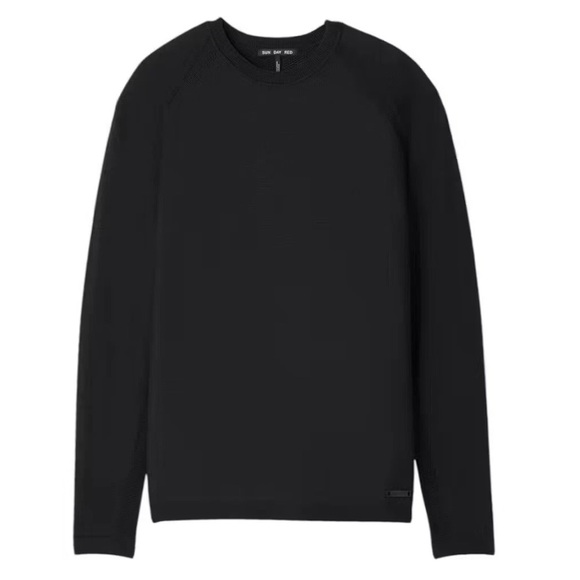 NEW Sun Day Red Tiger Woods 3D Knit Black Cashmere Blend Crew -Large - Picture 1 of 6
